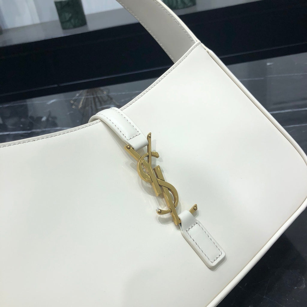 Cream SL leather shoulder bag