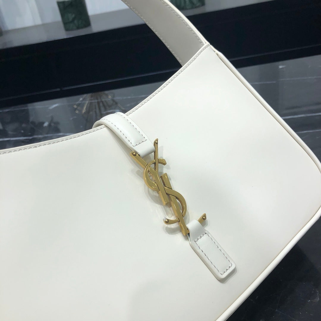 Cream SL leather shoulder bag