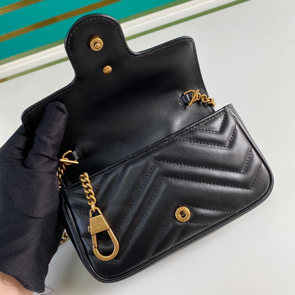 Black GM super mini shoulder bag