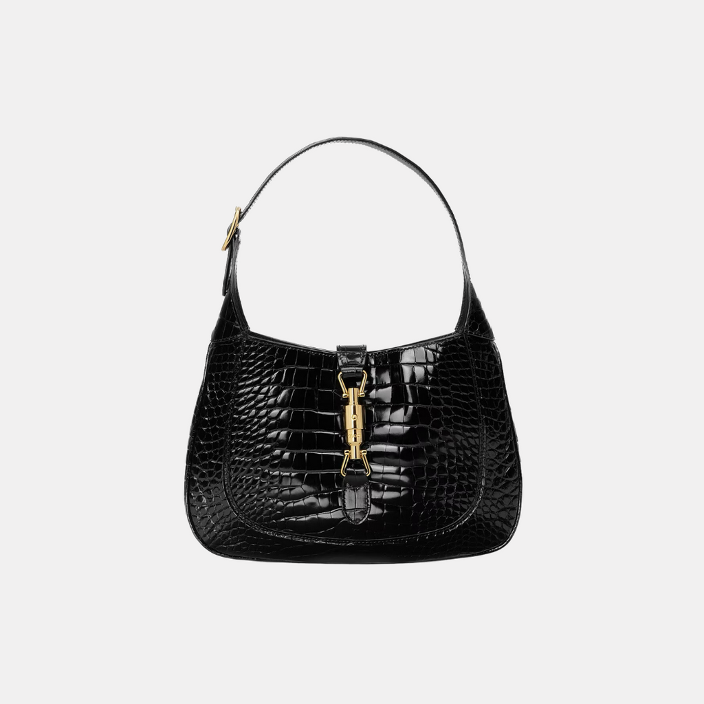 Black crocodile GJ 1961 small shoulder bag