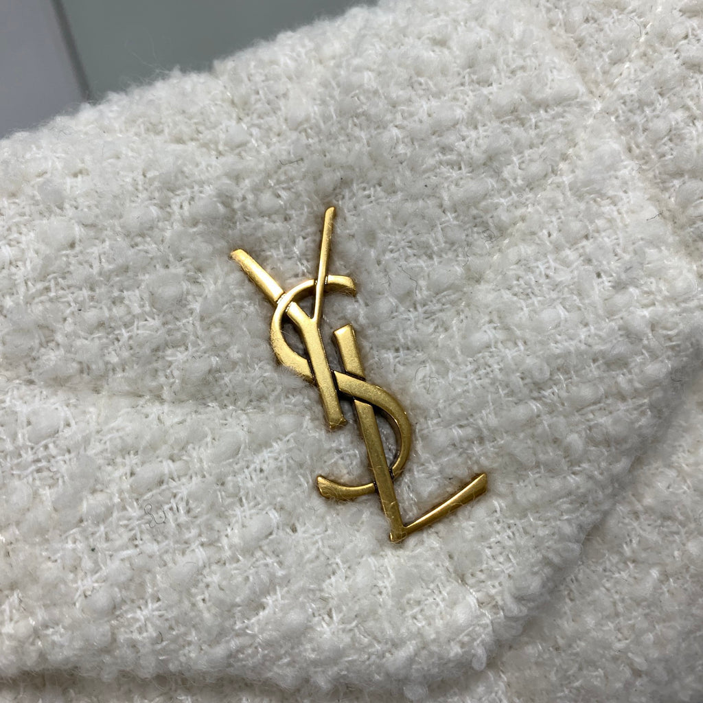 White tweed LP toy bag