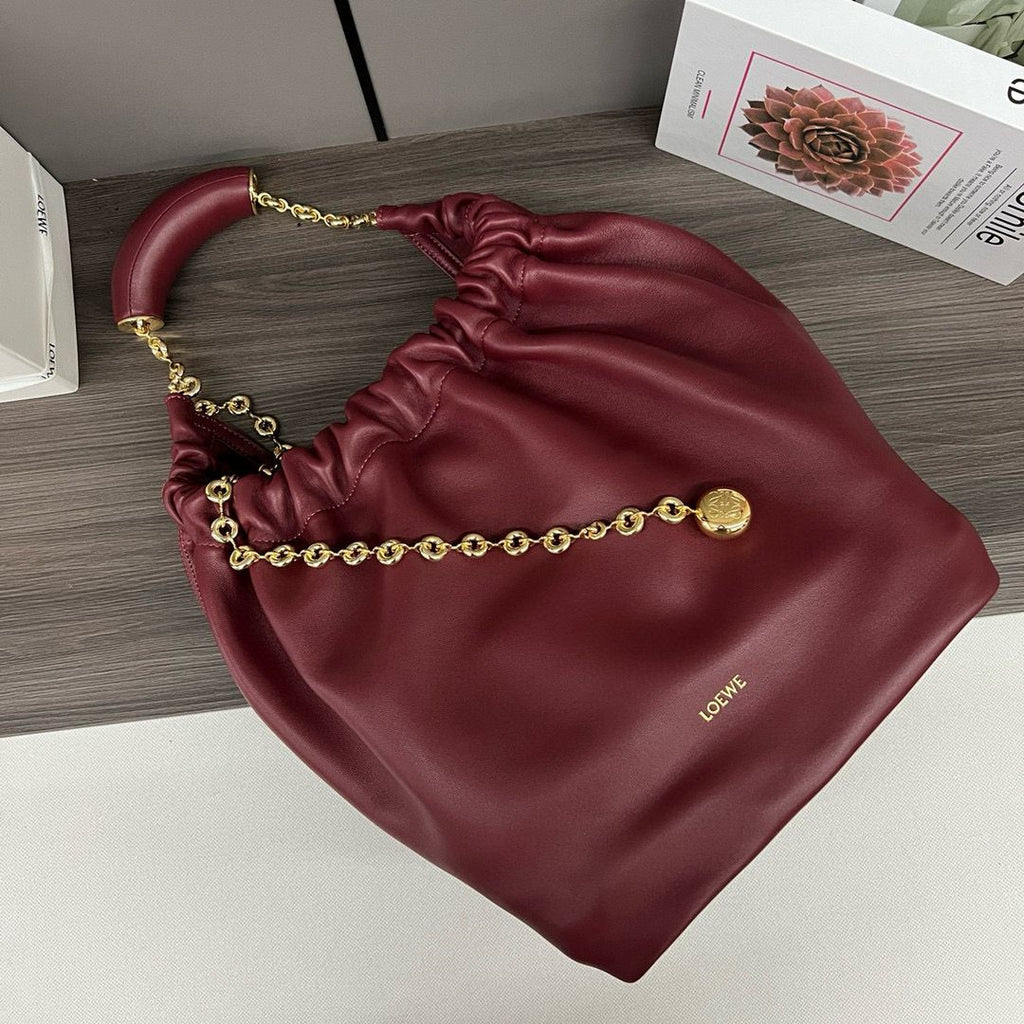 Crimson Medium Squeeze Bag