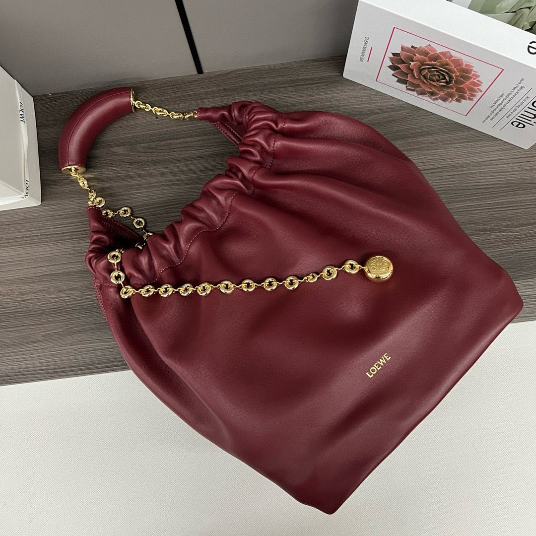 Crimson Medium Squeeze Bag