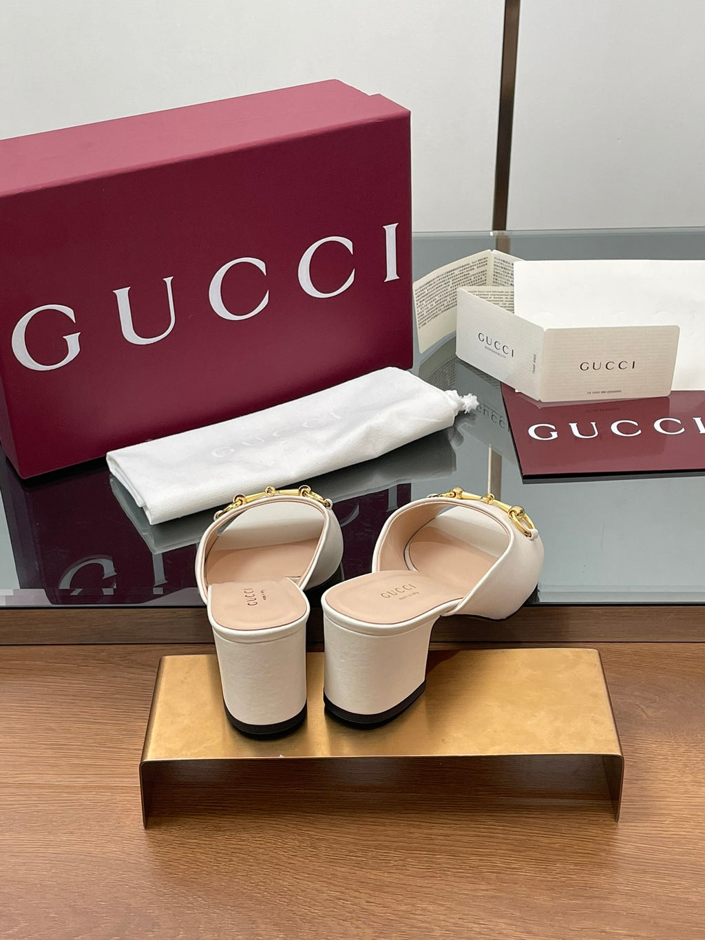 Ivory Horsebit Slide