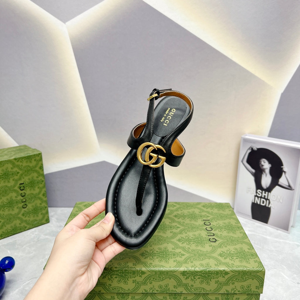 Black G Thong Sandal