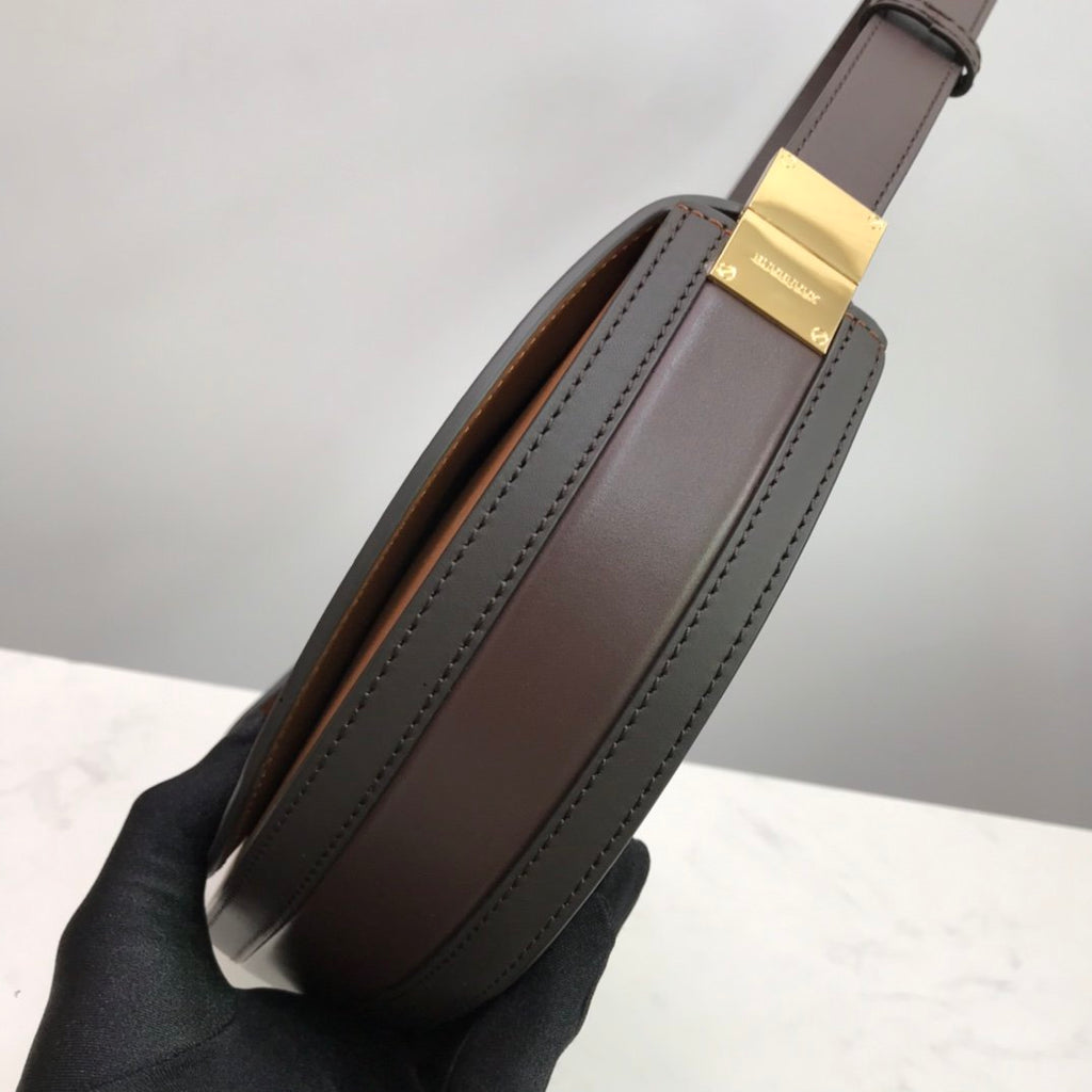 Warm tan small leather BO bag