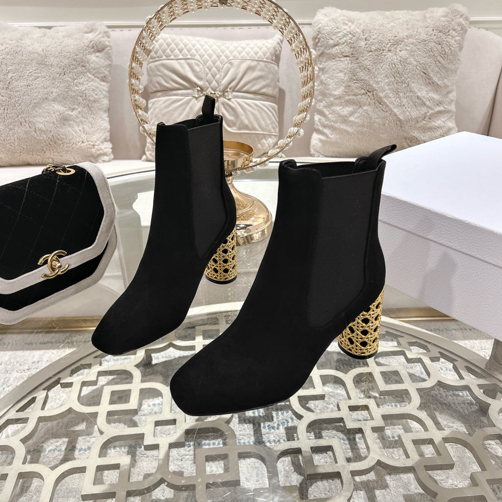 Black Icon Heeled Ankle Boot
