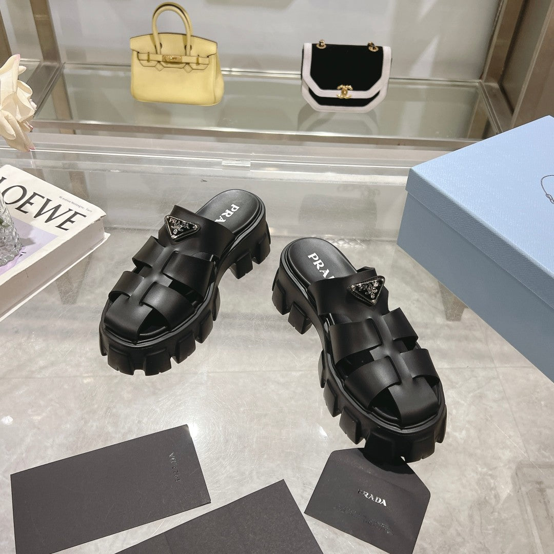 Black Monolith Rubber Mules