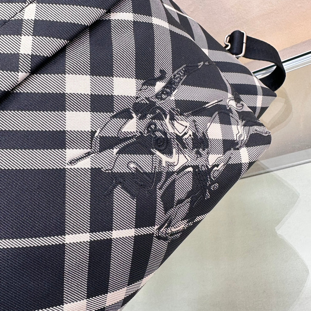 Black Check Backpack