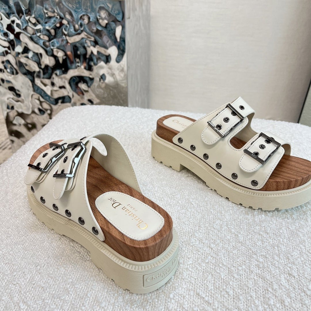 White DQ strap sandal