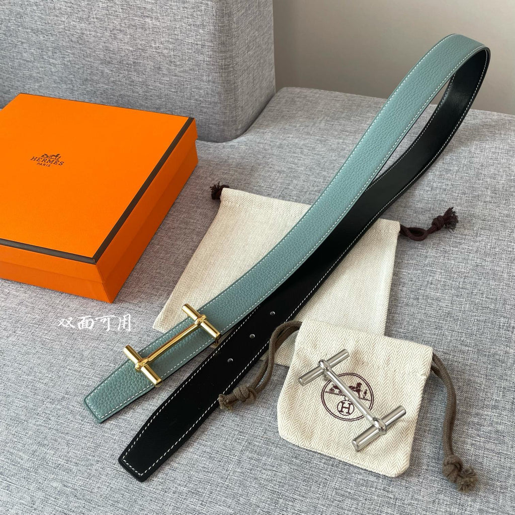 Graphite & Ciel HD belt buckle & Reversible leather strap