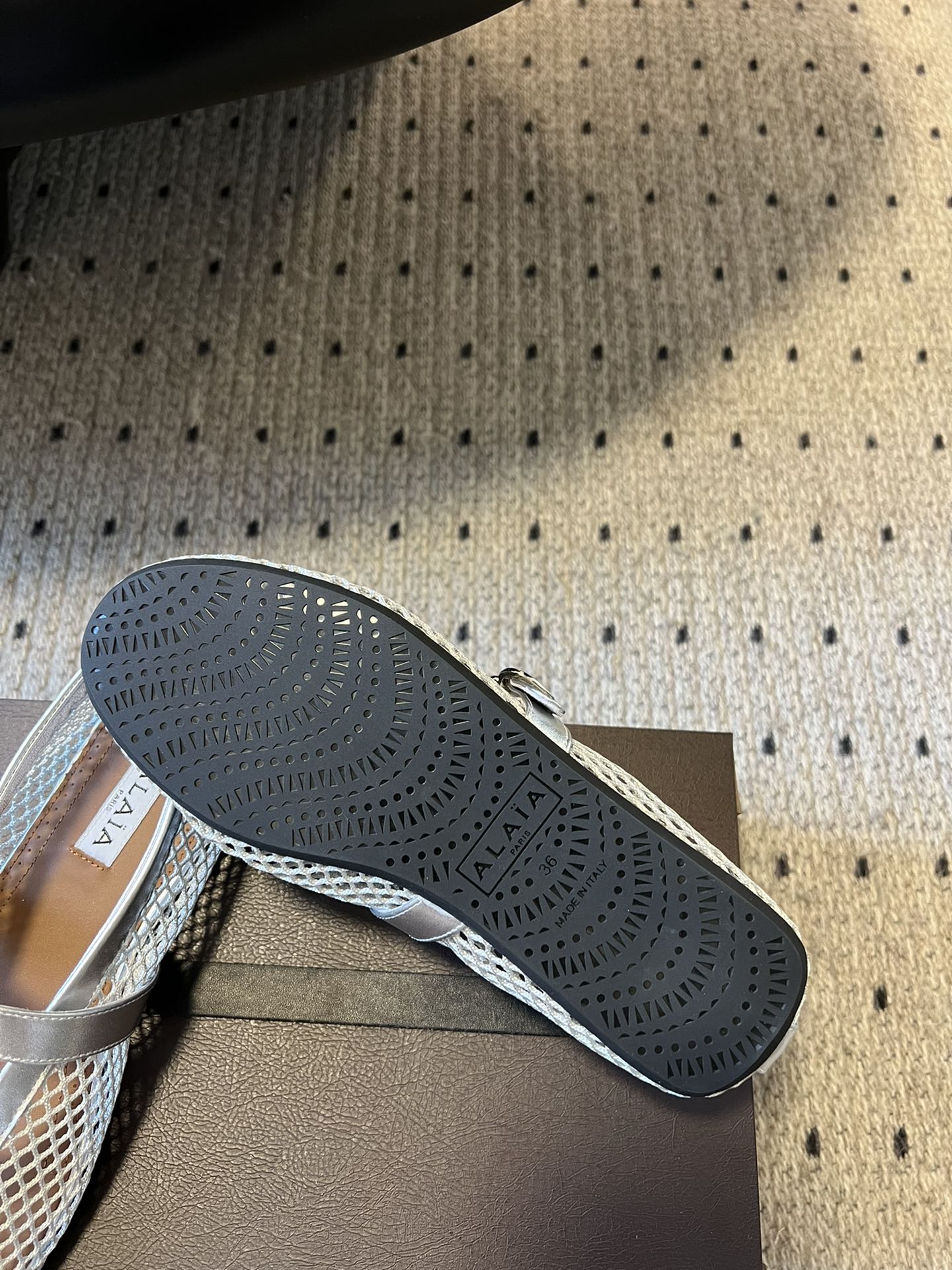 Silver AF Ballet Flats