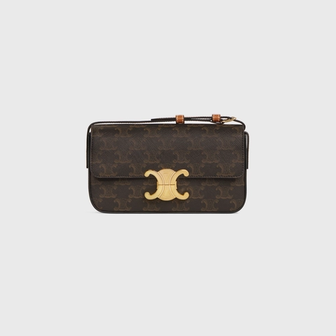 Tan triomphe shoulder bag