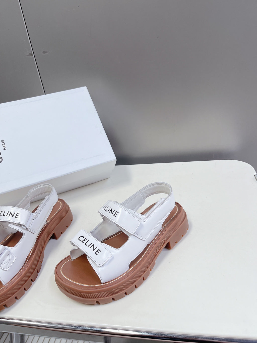 Optic White CL Scratchs Sandal