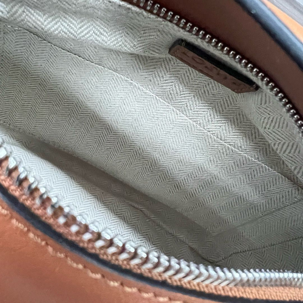 Tan LP small leather shoulder bag