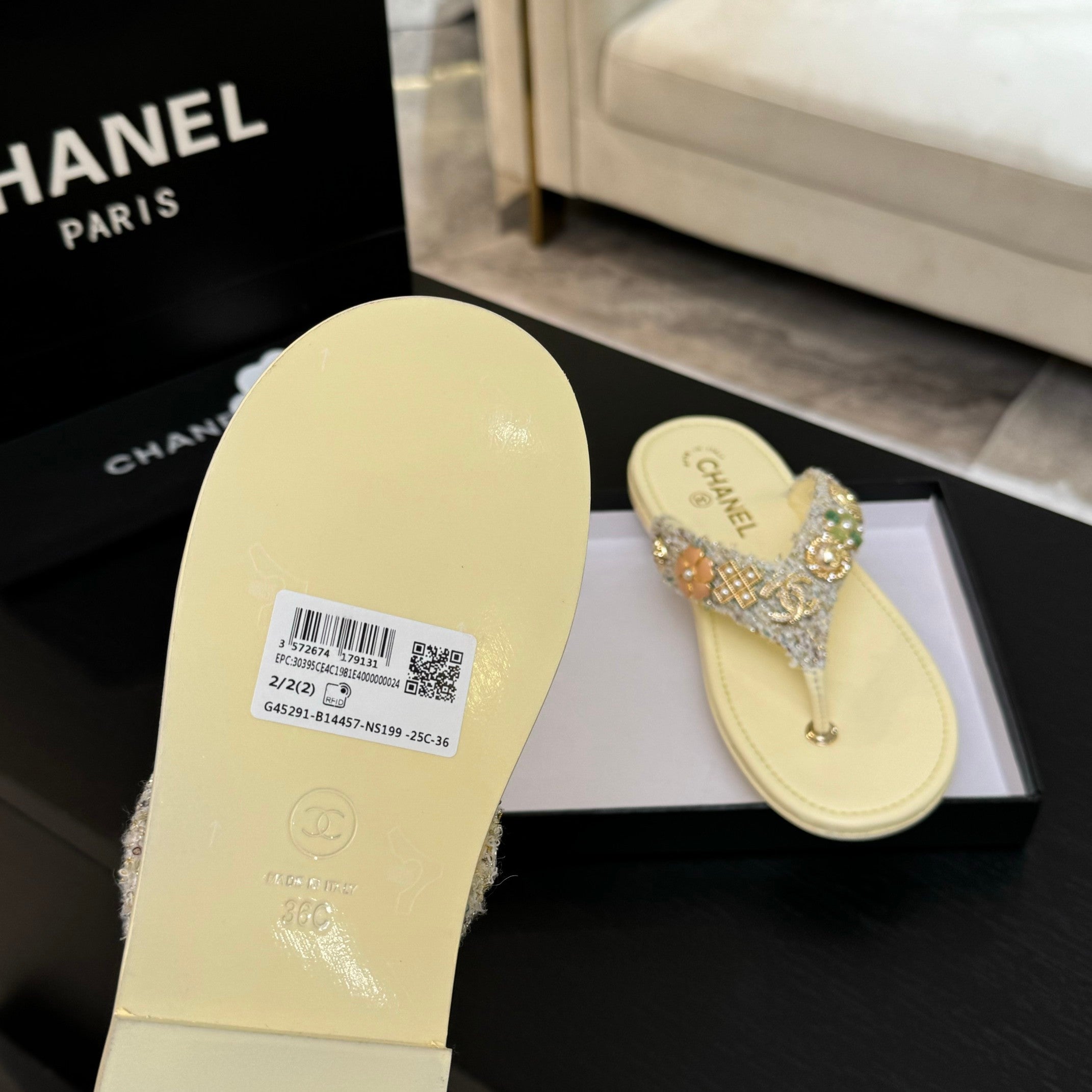 Light Yellow, Pink & Light Blue Thongs