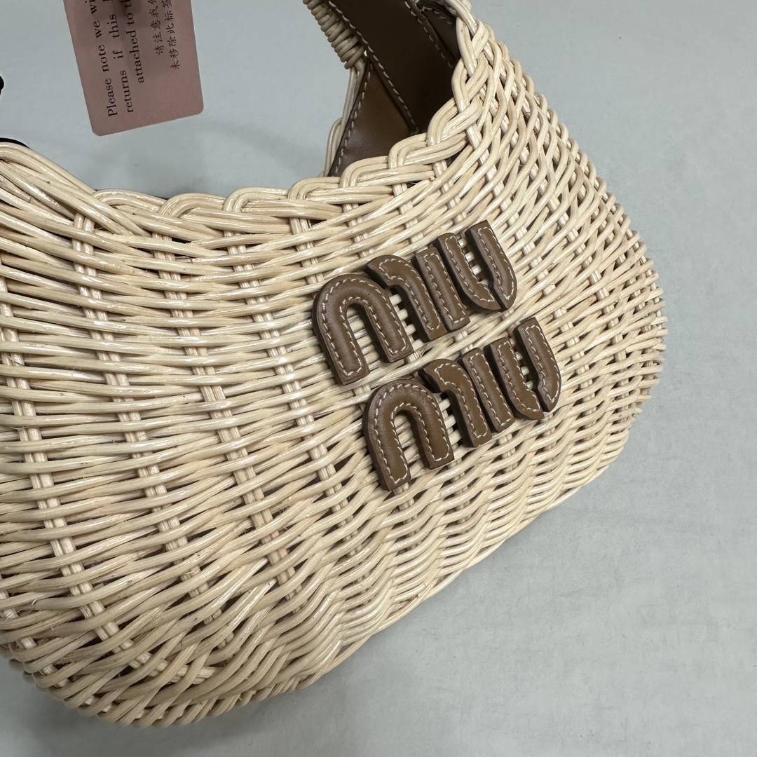 Tan/Caramel Wander Wicker Hobo Bag