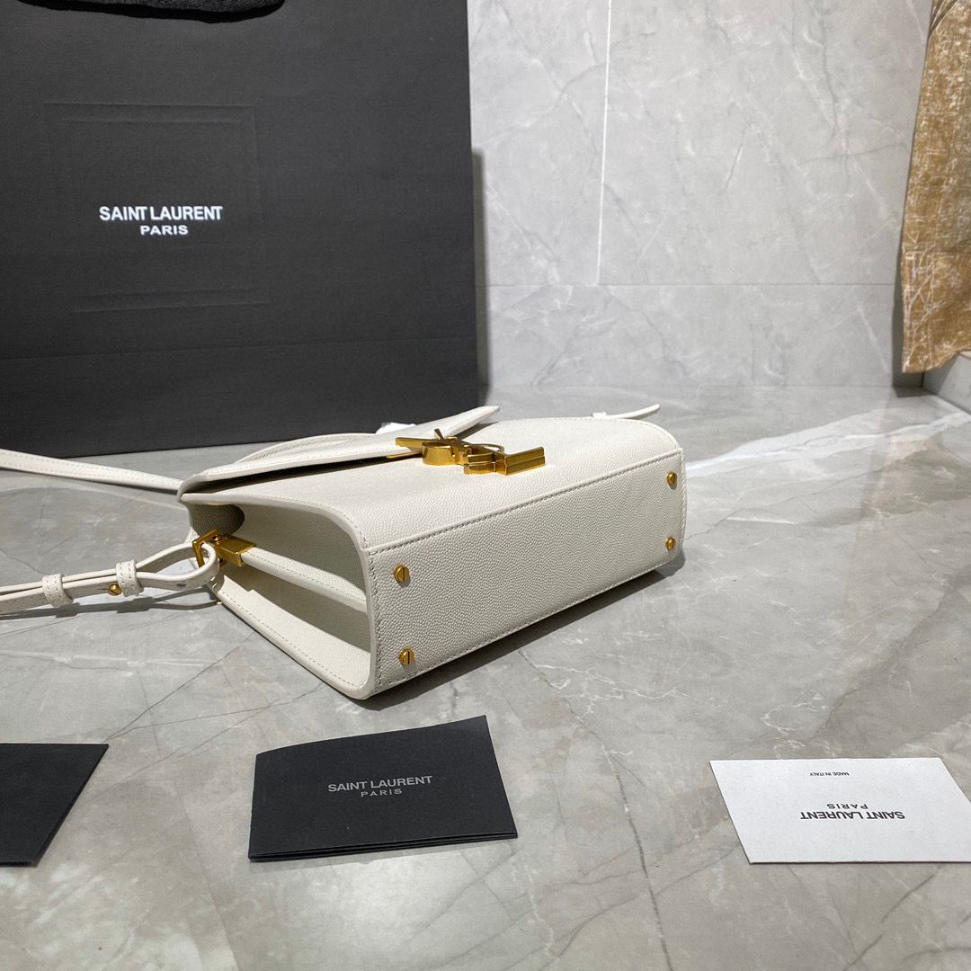 Blanc vintage YC mini top handle bag