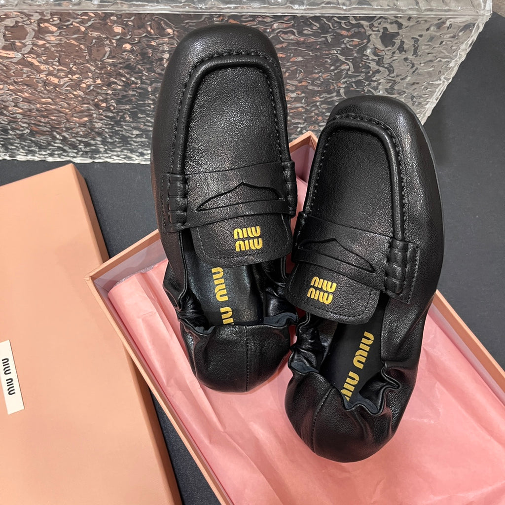 Black Leather Loafers