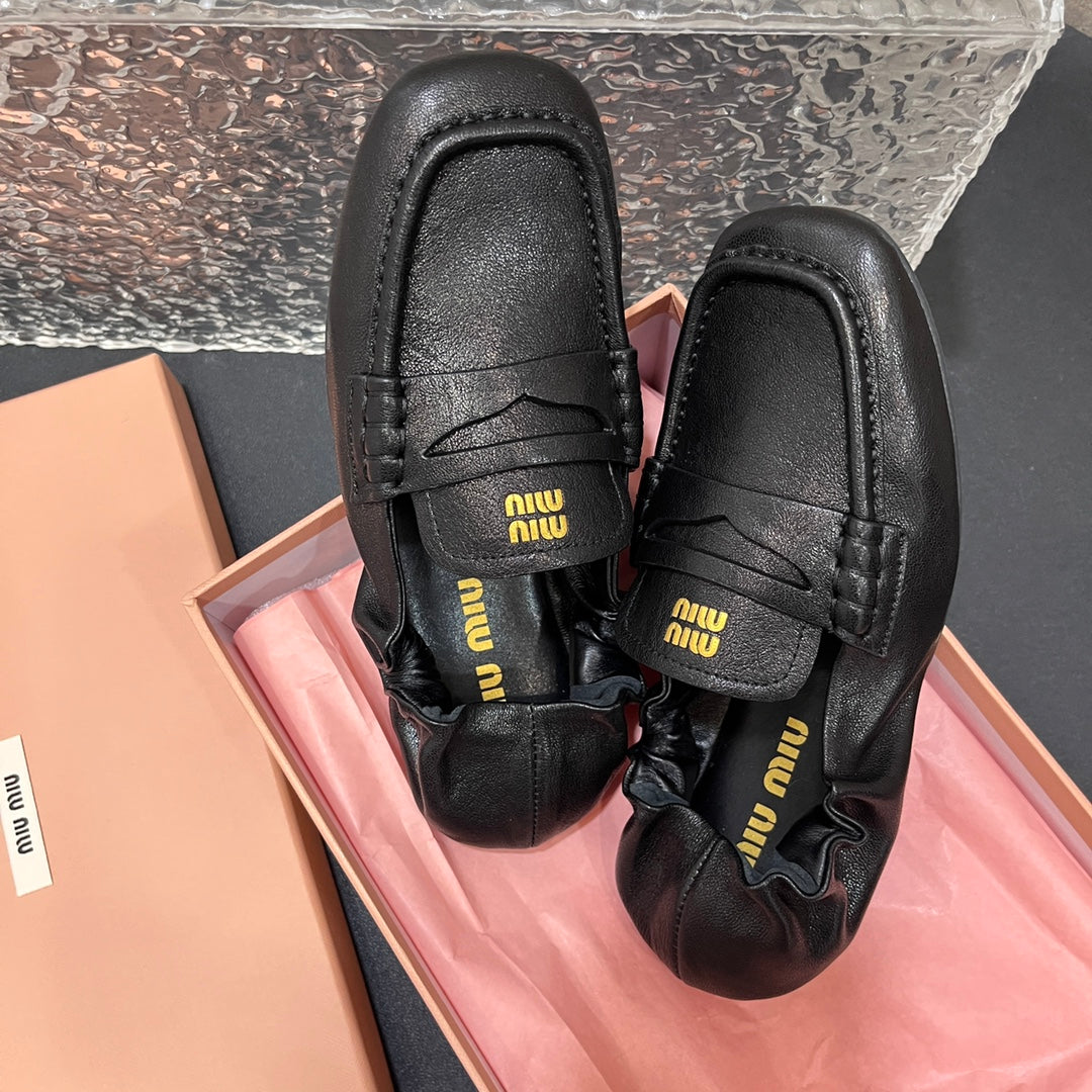 Black Leather Loafers