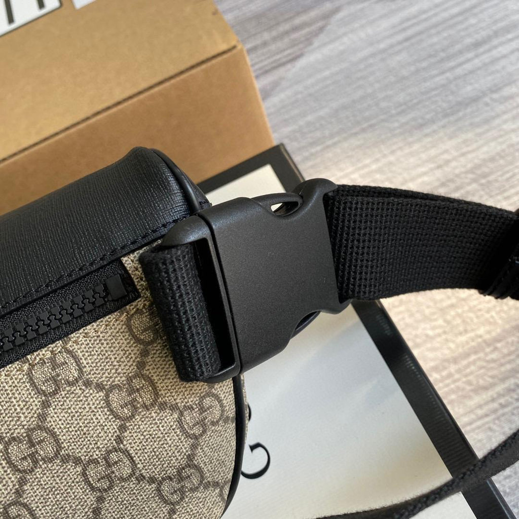 Beige & Black Men's GS Bumbag