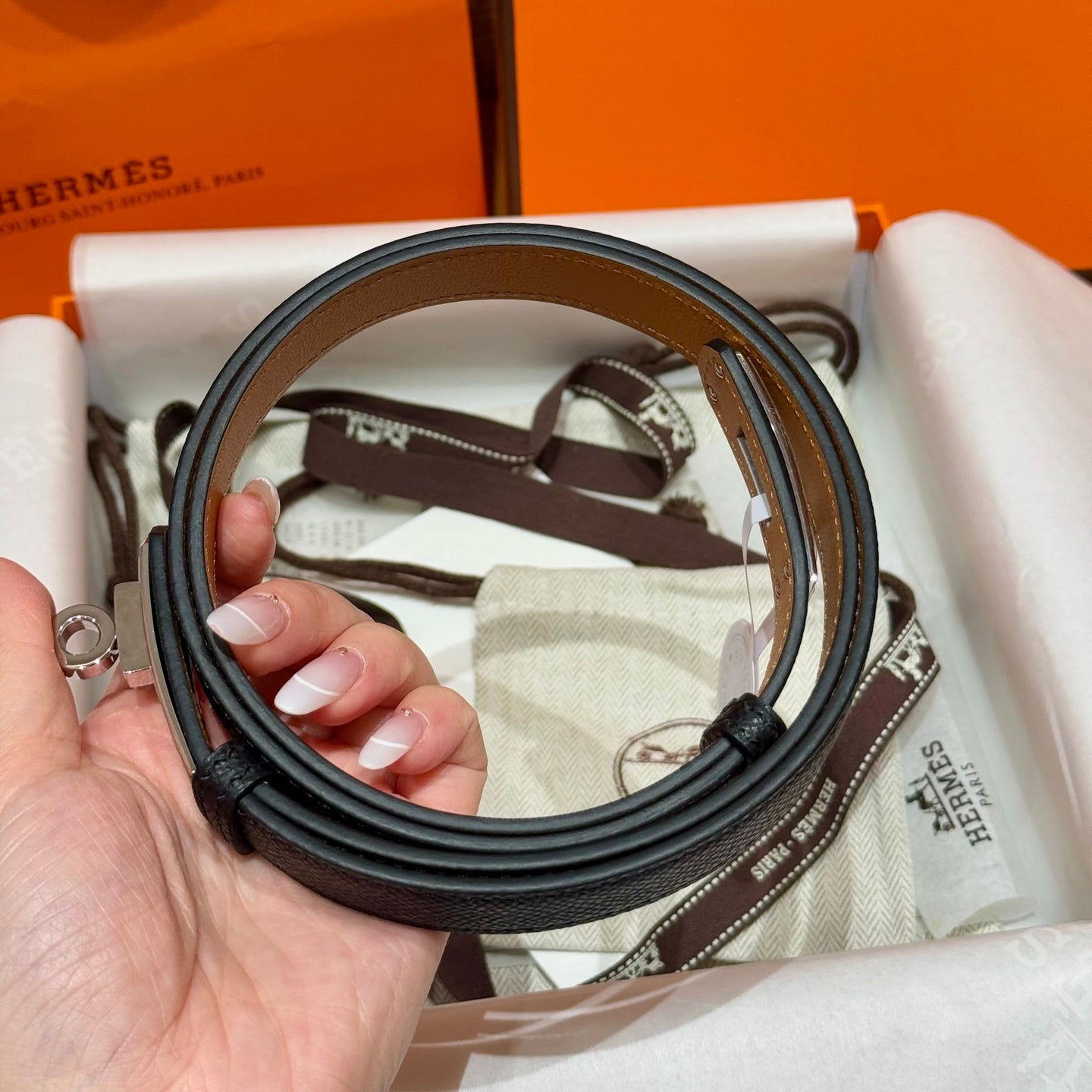 Noir Kelly 18 Belt With Palladium Plated