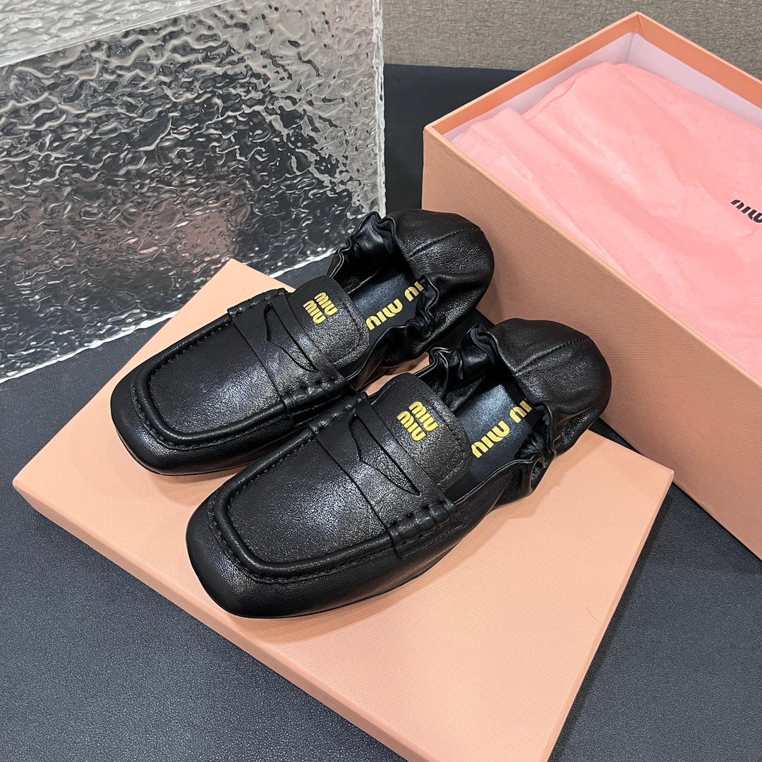 Black Leather Loafers