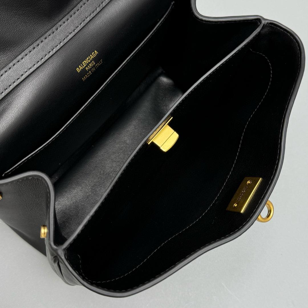 Black BR Mini Handbag Crocodile Embossed