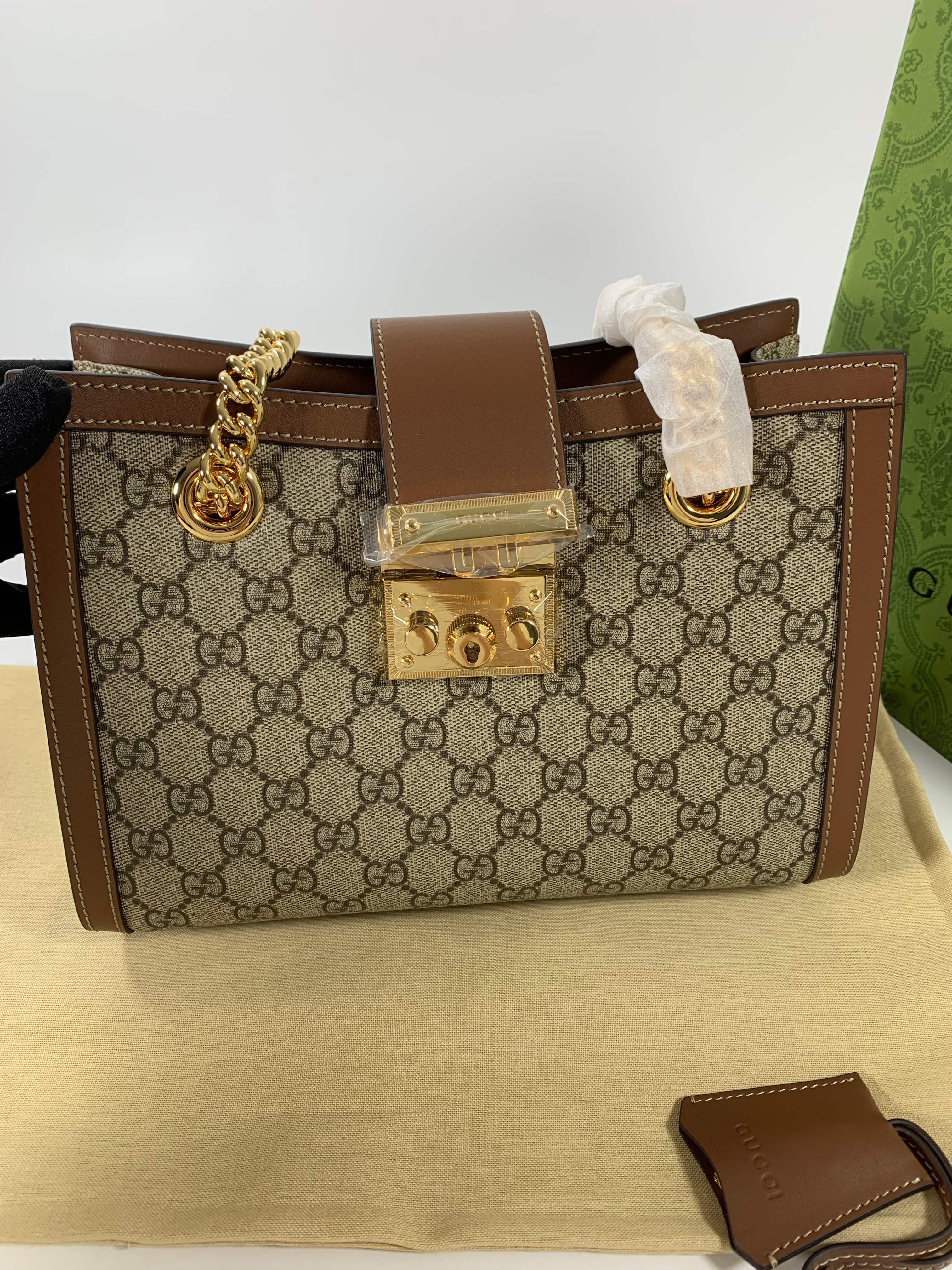 Beige/Brown GP Small Shoulder Bag