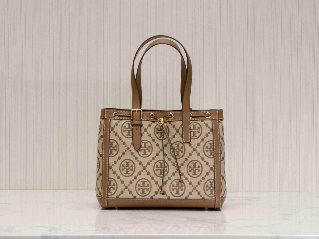 Hazel TT jacquard small tote bag