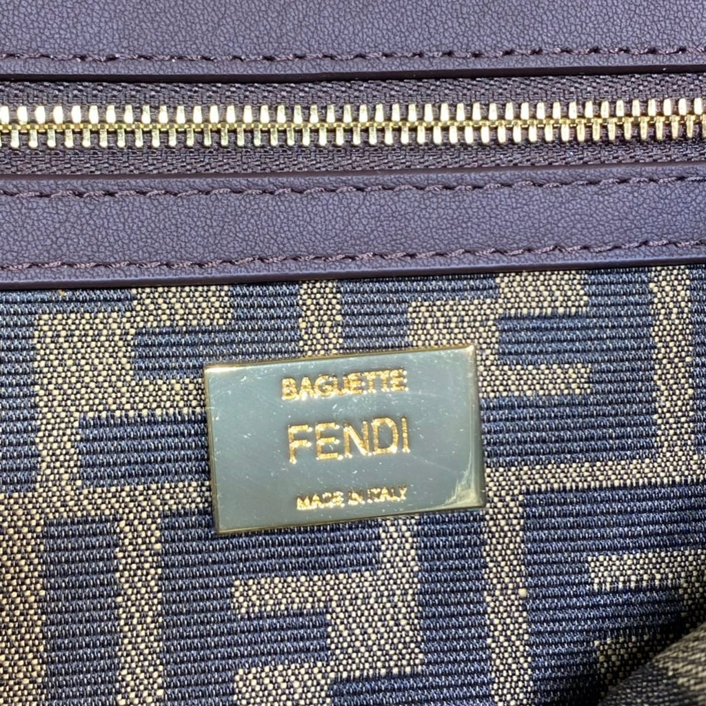 Medium FB brown fabric bag