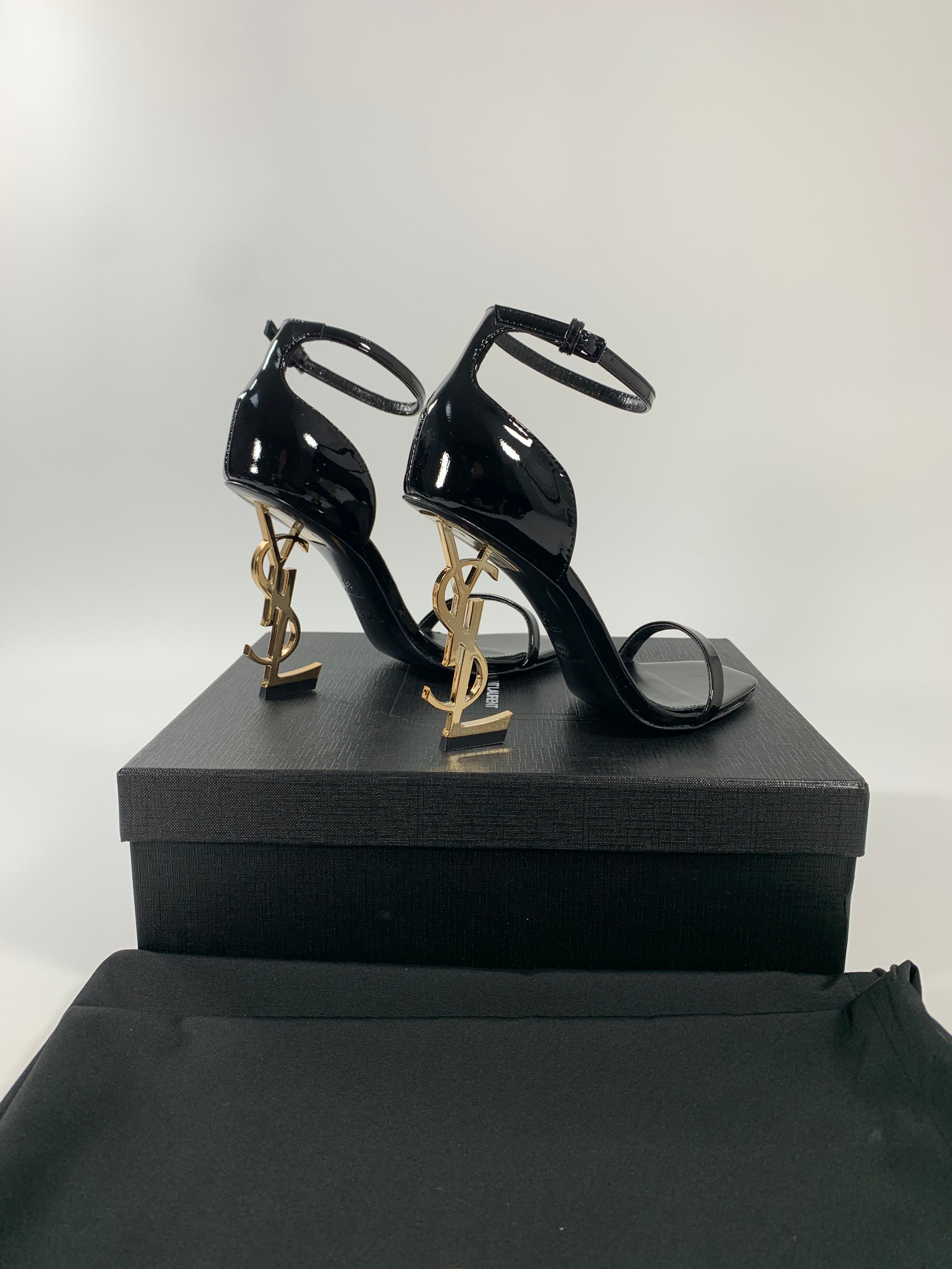 Black Opyum Sandals In Patent Leather