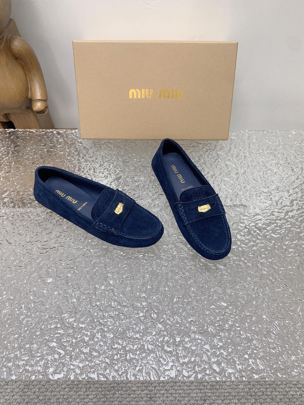 Navy Suede Driving Shoes