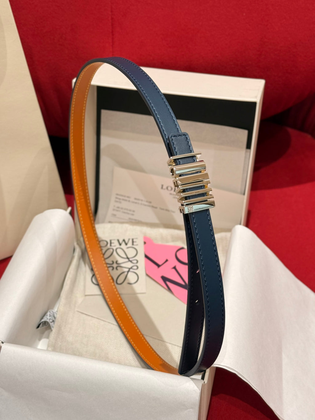Abbys Blue/Palladio Graphic Belt