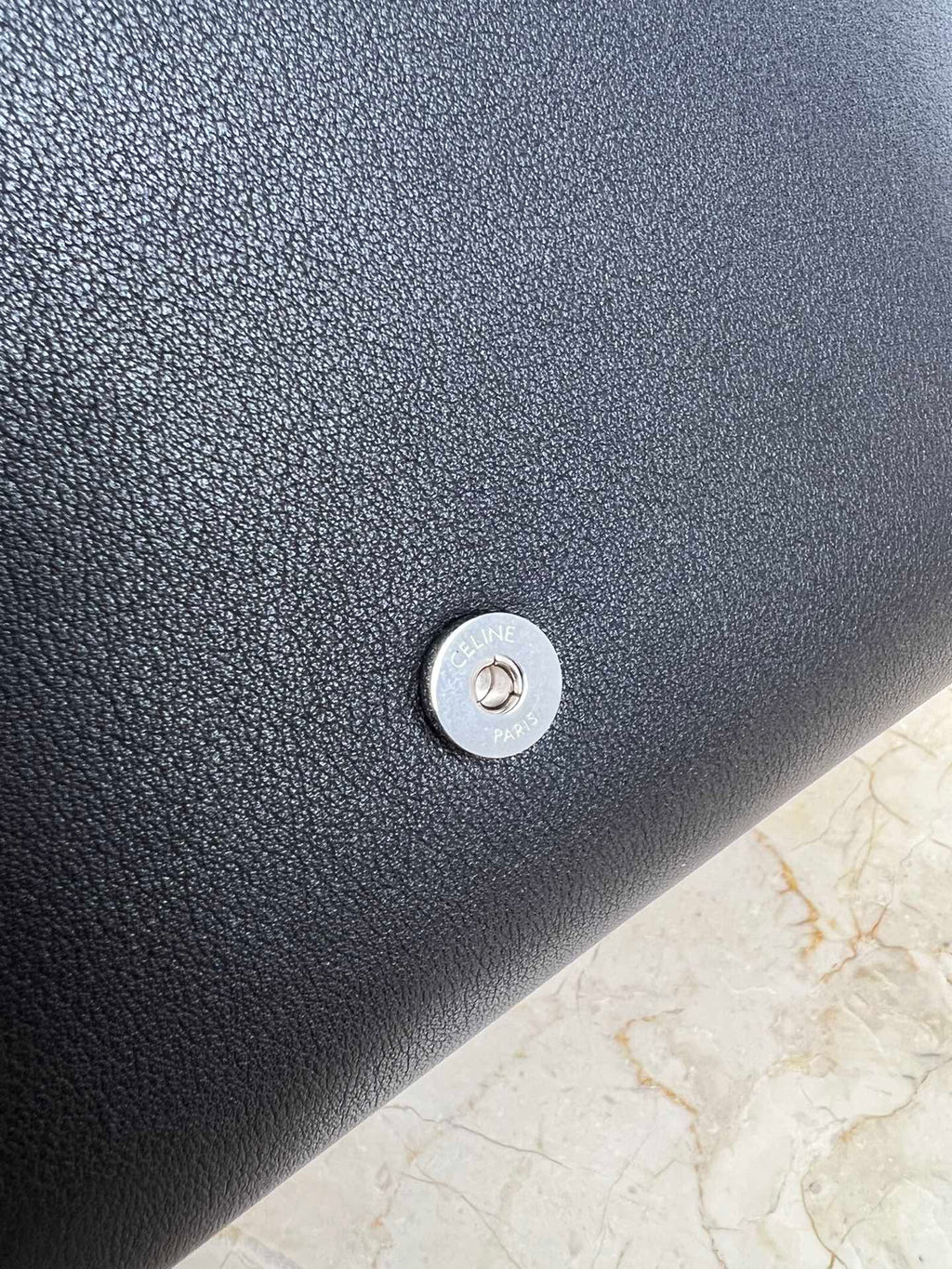 Black Medium CV Bag With Silver Finishing