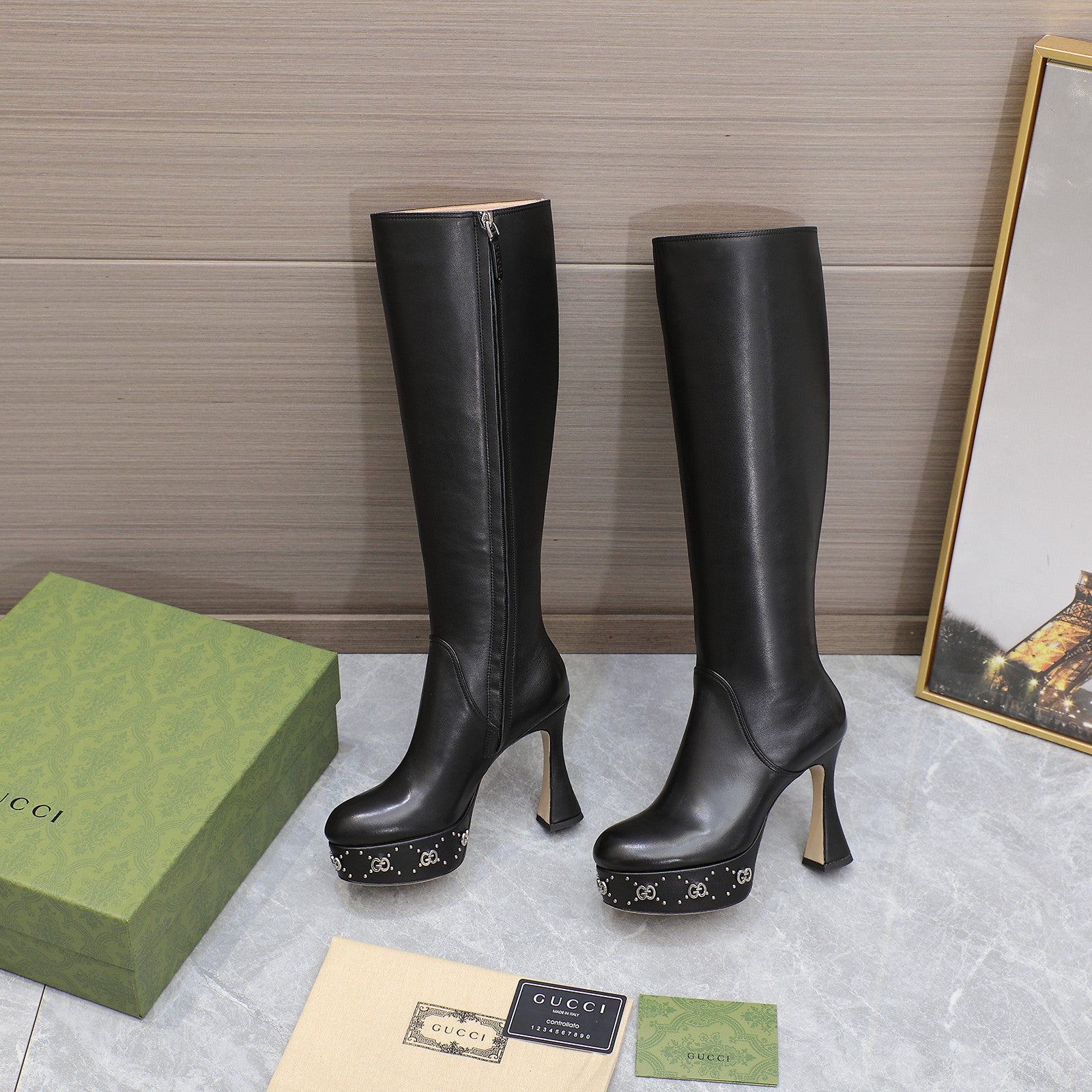 Black GW Platform Boot