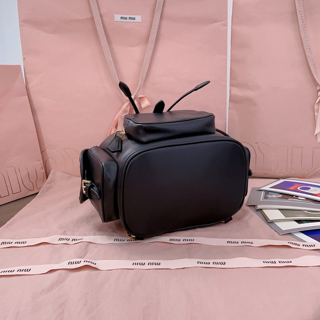 Black Leather Backpack