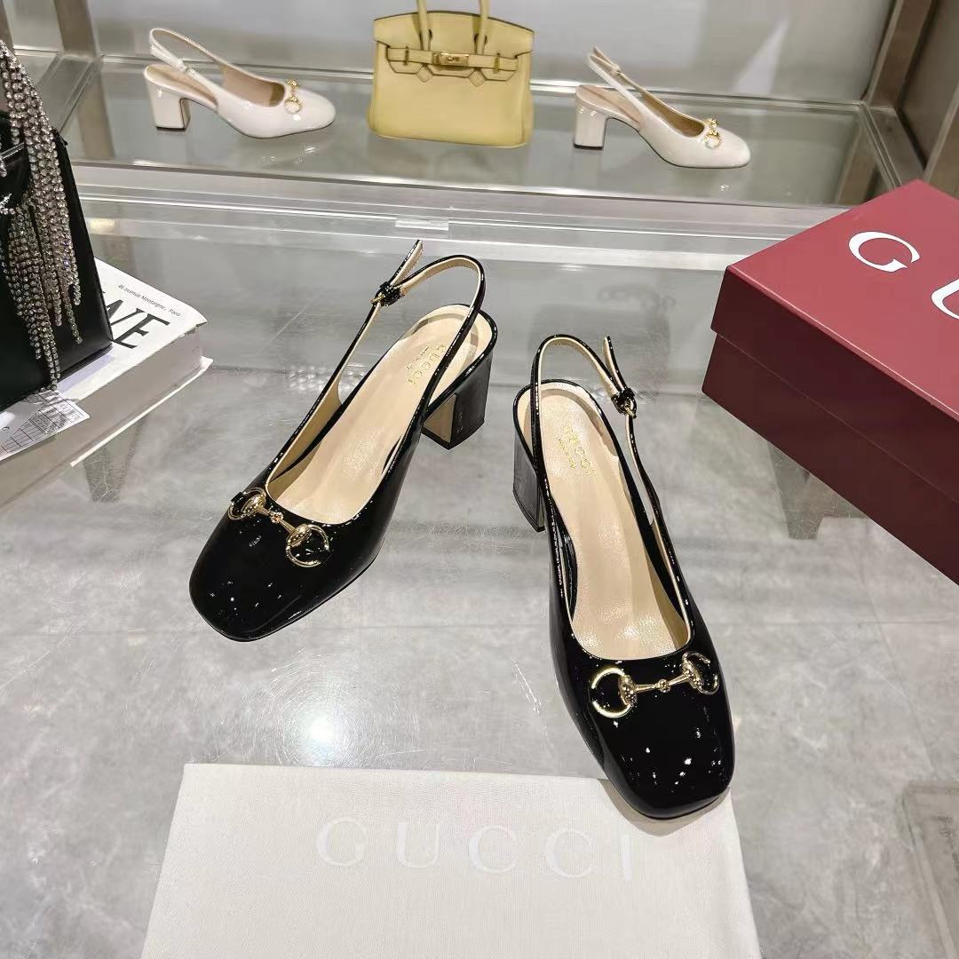 Black Horsebit Slingback