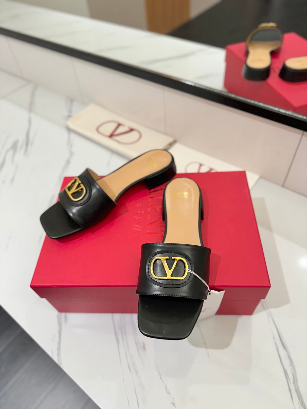 Black Slide Sandal 20mm