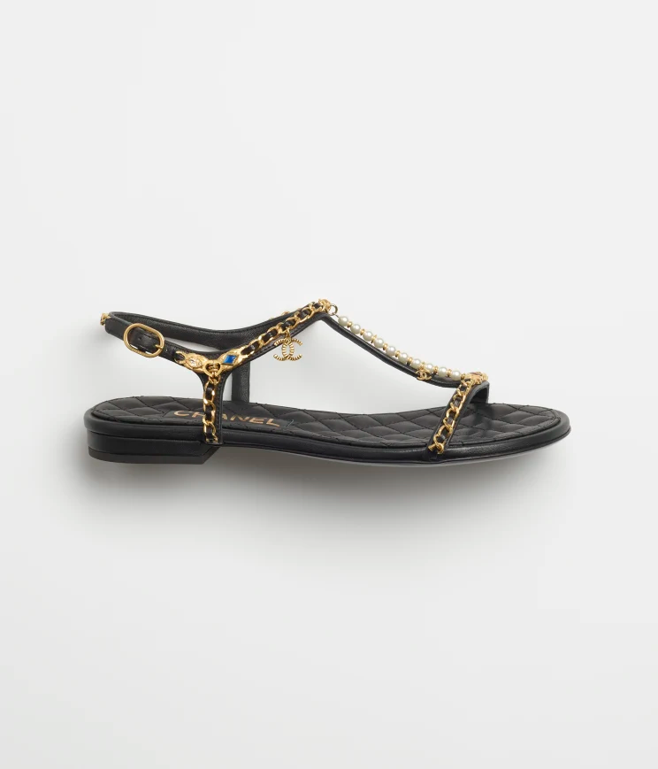 Black CC sandals