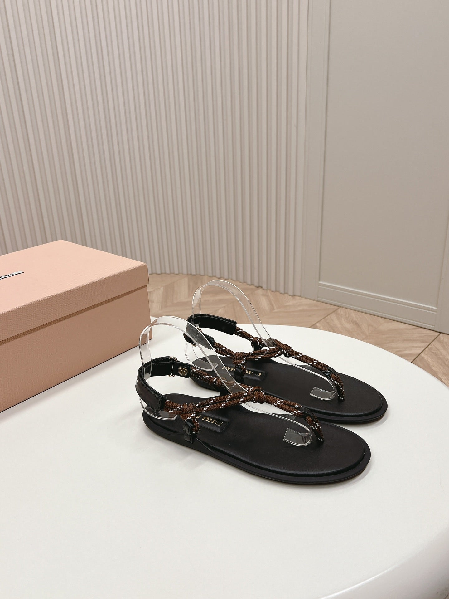Tobacco Riviere Cord & Leather Sandals