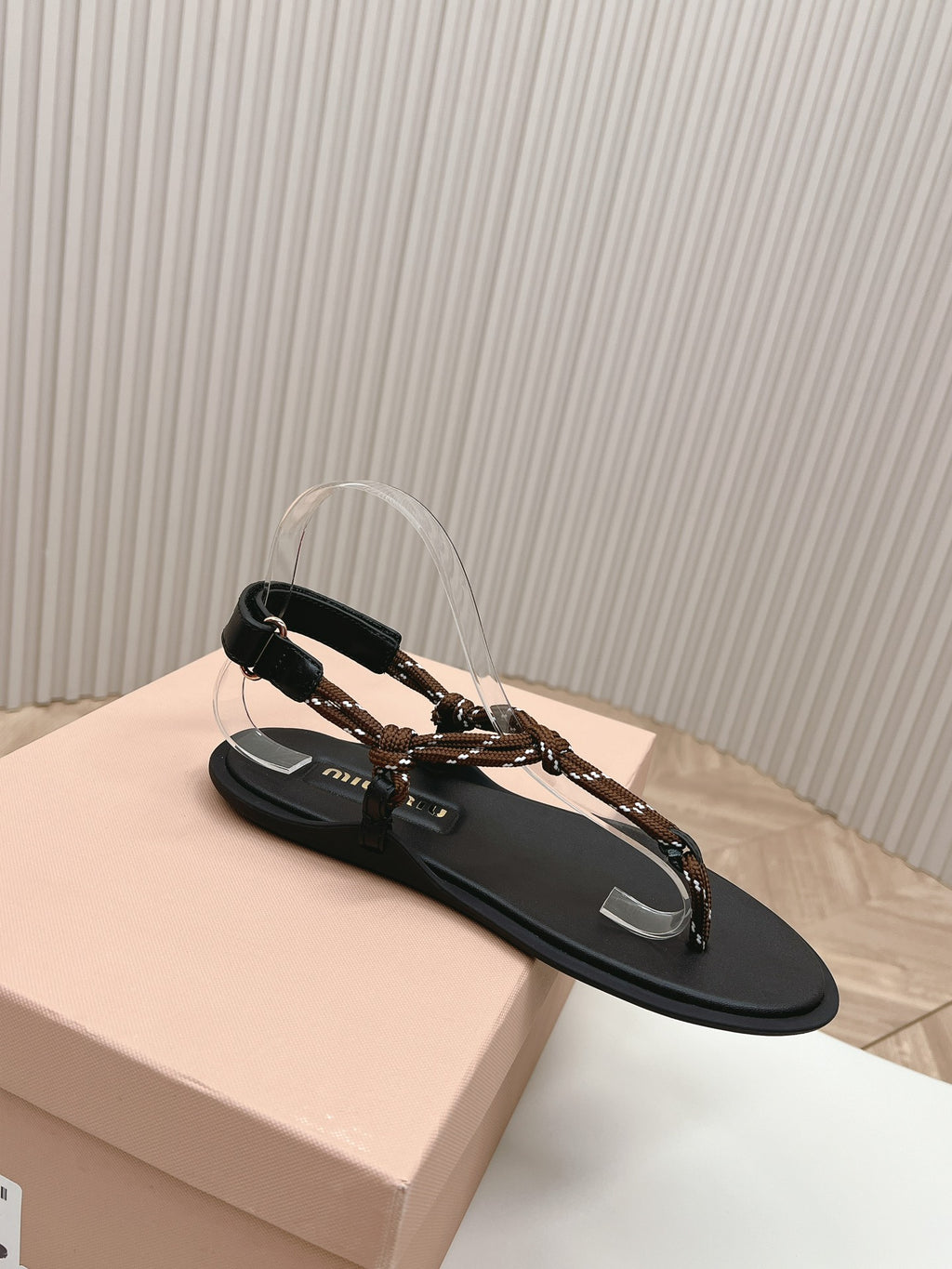 Tobacco Riviere Cord & Leather Sandals