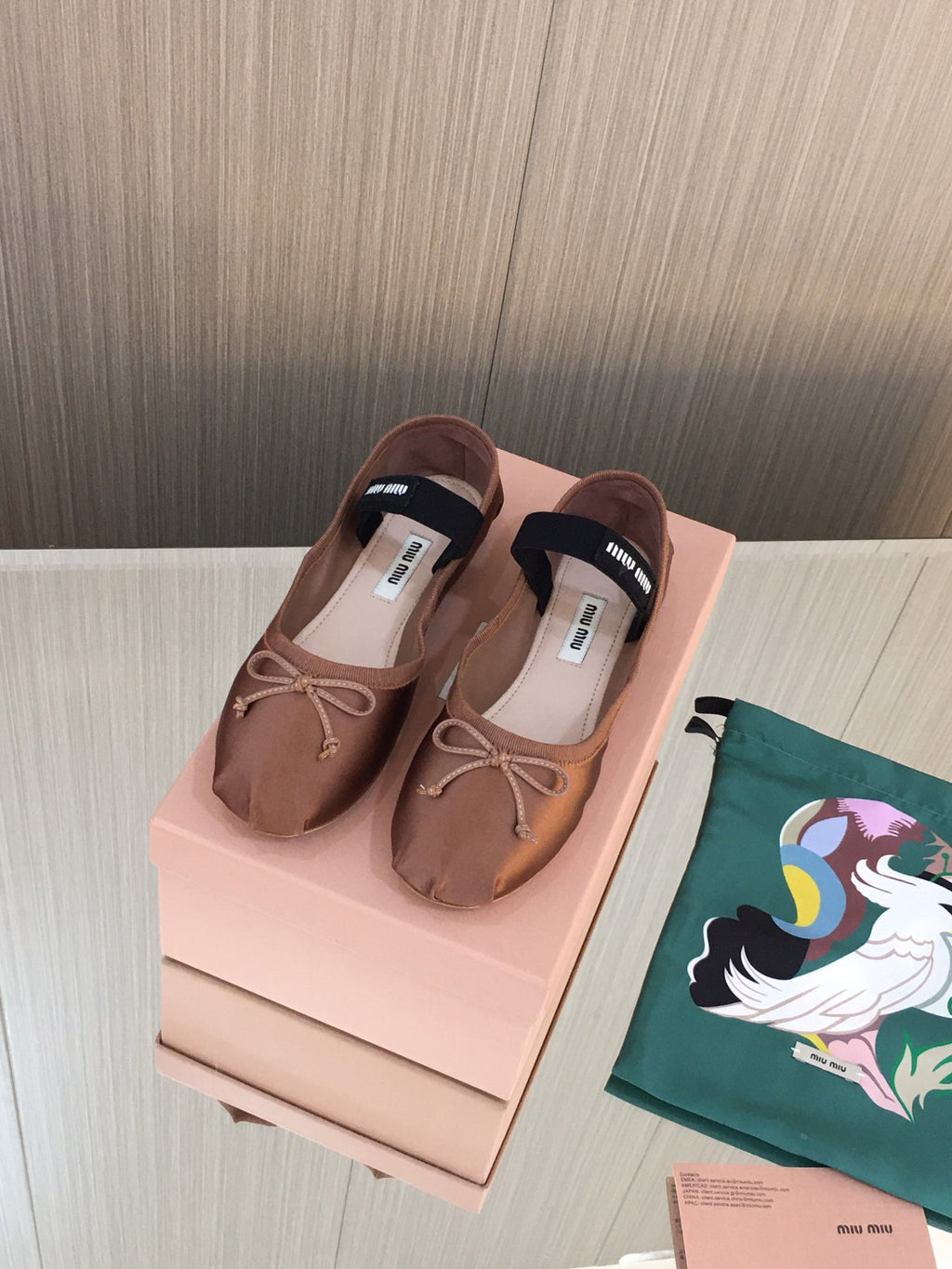 Cocoa Brown M Satin ballerinas