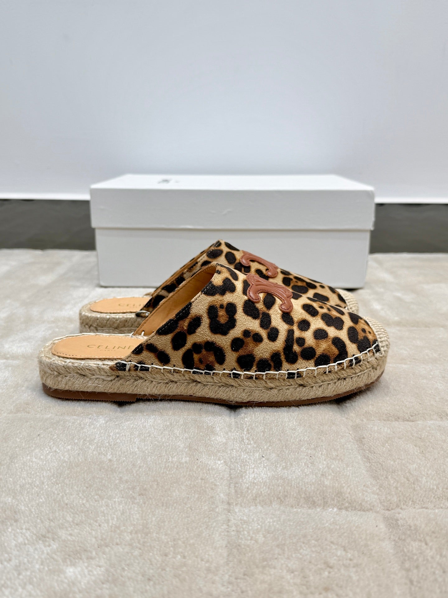 Brown/Beige Les Espadrilles Mule