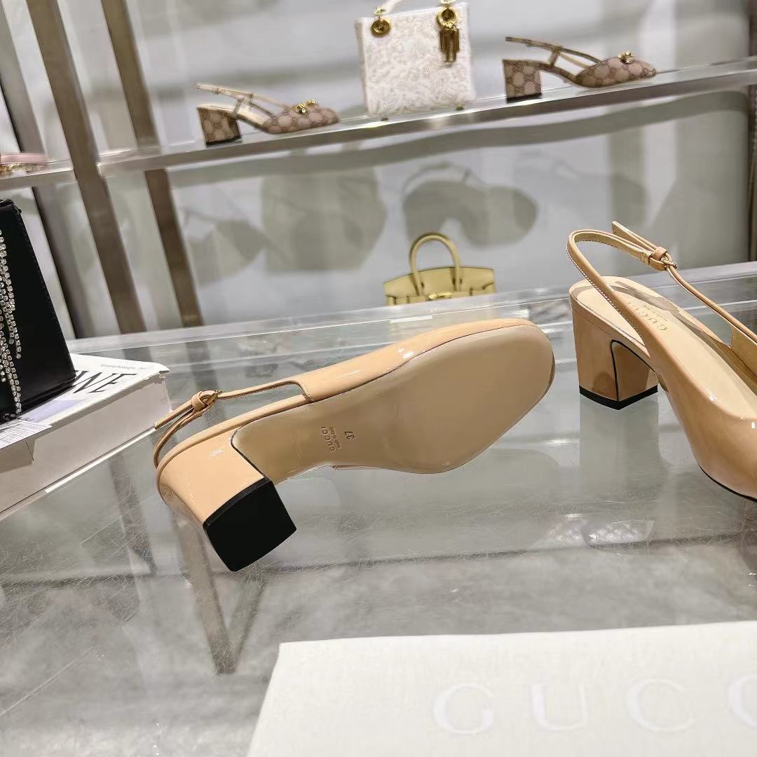 Rose Beige Horsebit Slingback