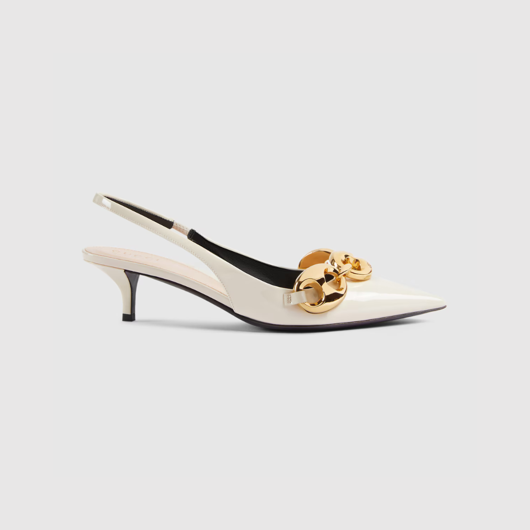 Ivory Slingback With Chain