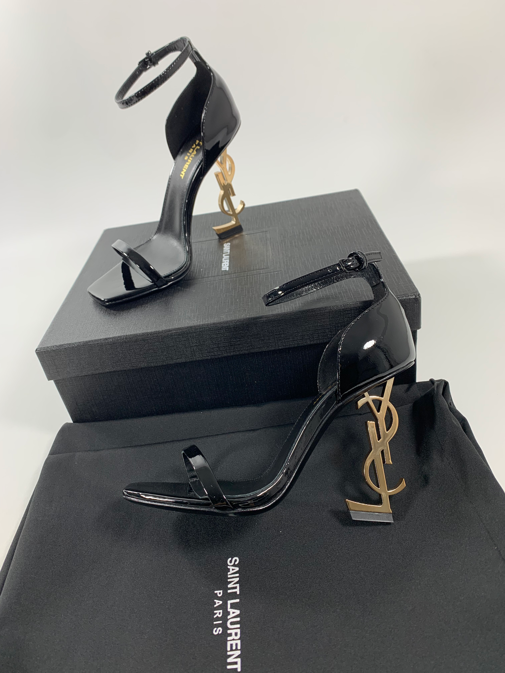 Black Opyum Sandals In Patent Leather