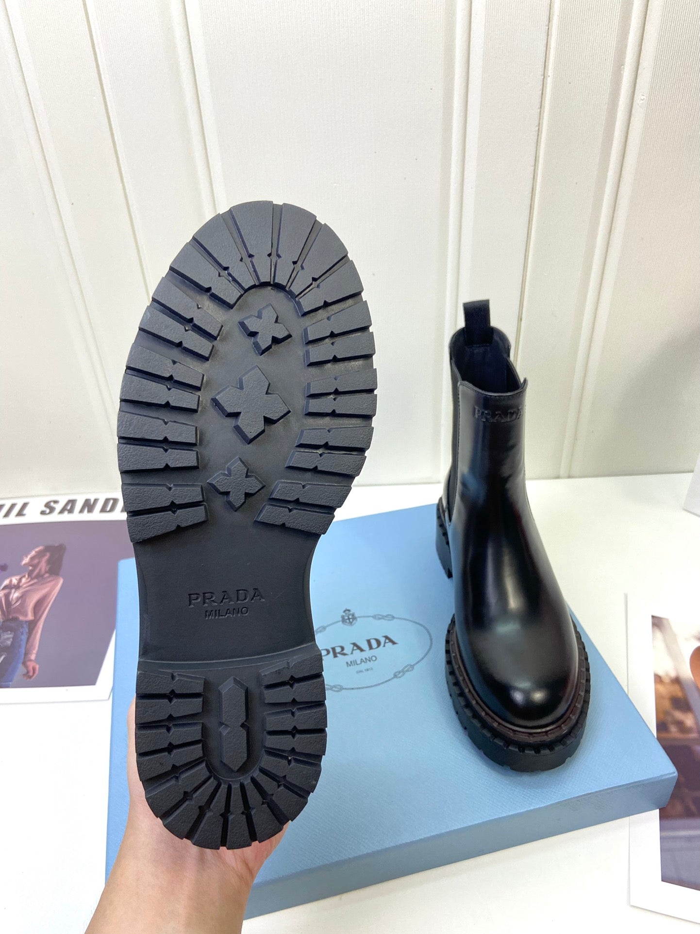 Black Leather Chelsea Boots