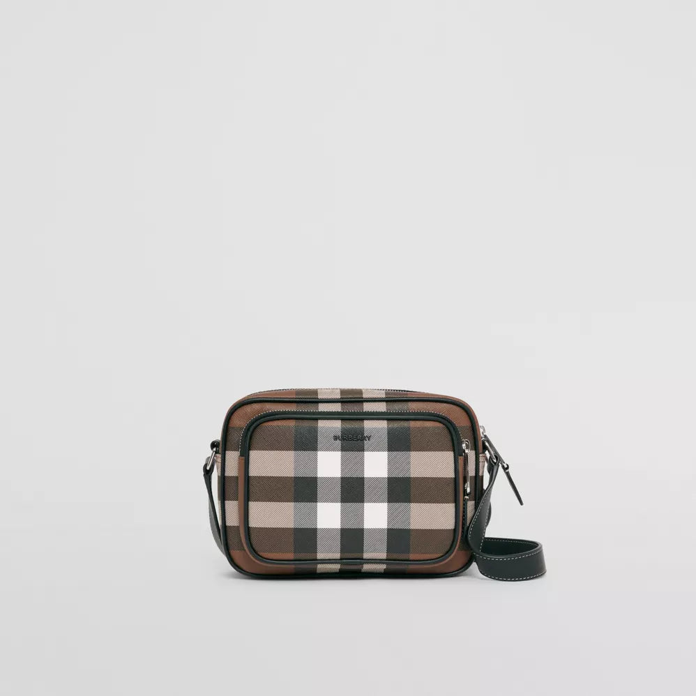 Dark Brown Exaggerated Check BP Bag