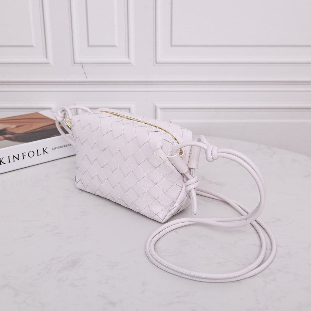 White LC cross-body mini bag